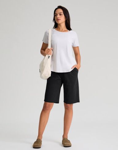 G Gradual Women's Bermuda Shorts 11" Knee Length Long Comfy Drawstring Walking Shorts for Women with Deep Pockets in Saudi Arabia