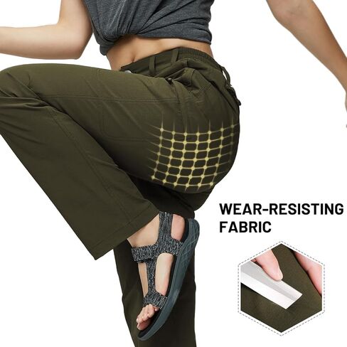 MIER Women's Quick Dry Cargo Pants Lightweight Tactical Hiking Pants with 6 Pockets, Stretchy and Water-Resistant in Saudi Arabia