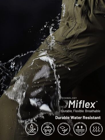 MIER Women's Quick Dry Cargo Pants Lightweight Tactical Hiking Pants with 6 Pockets, Stretchy and Water-Resistant in Saudi Arabia