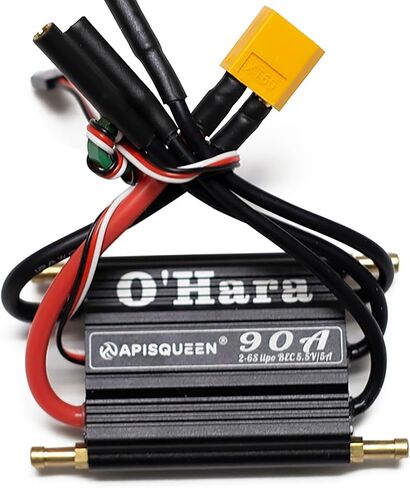 O'Hara 120A 2-6S LiPo ESC Waterproof Brushless Electronic Speed Controller with BEC and XT90 6.0mm Banana Head Connector for RC Boats Model Ship in Kuwait