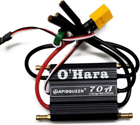 O'Hara 120A 2-6S LiPo ESC Waterproof Brushless Electronic Speed Controller with BEC and XT90 6.0mm Banana Head Connector for RC Boats Model Ship in Kuwait