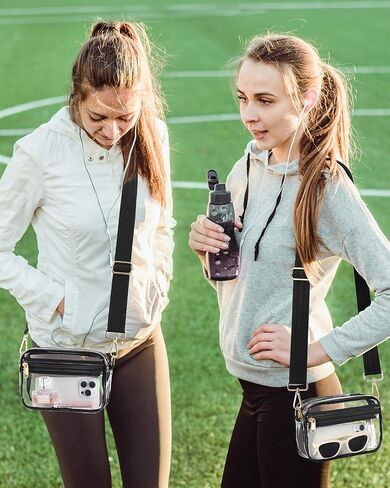Hulisen Clear Crossbody Bag Stadium معتمدة ، محفظة واضحة للنساء ، حقيبة يد كتف الرسول الشفافة in Saudi Arabia