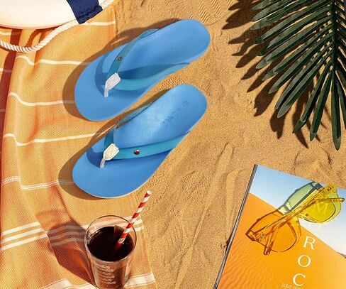 ONCAI Womens Flip Flops For Women Comfortable Leather Strap Yoga Mat Non-Slip Women's Thong Sandal Casual Summer Beach Slippers With Arch Support in Saudi Arabia