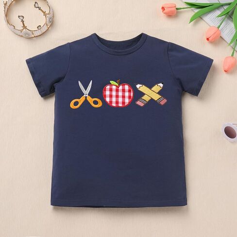 IMEKIS Toddler Kids Boys Back to School Outfit Top with Shorts Schoolbus Embroidered Kindergarten Clothes 3-7T in Saudi Arabia
