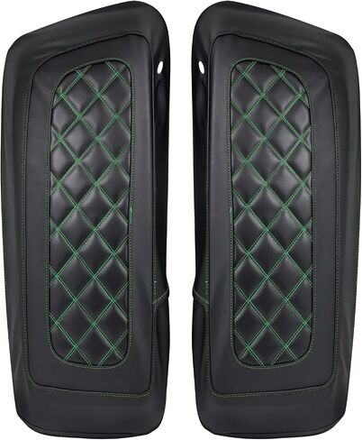 Saddlebag Lid Covers Hard Saddle Bags Lid Bra Covers Fit For Harley Touring Street Glide Road Glide Road King Electra Glide Tri Glide 2014-2024 (Green Stitching) in Saudi Arabia