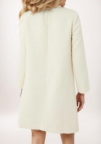 Kedera Womens Long Sleeve Tweed Dress Elegant Crew Neck A-line Party Vintage Mini Skirt Causal Dresses in Saudi Arabia