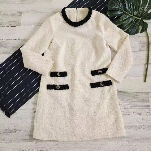 Kedera Womens Long Sleeve Tweed Dress Elegant Crew Neck A-line Party Vintage Mini Skirt Causal Dresses in Saudi Arabia