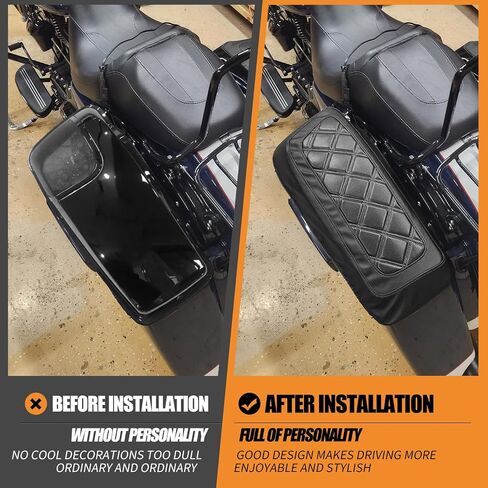 غطاء سرجة أغطية الأكياس السرج الصلبة أغطية حمالة الصدر مناسبة ل Harley Touring Street Glide Road Road King Electra Glide Tri Glide 2014-2024 (Green Stitching) in Saudi Arabia