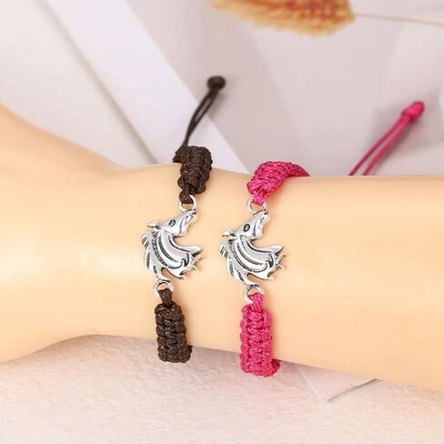 WCRAZYE 2 Pcs Horse Bracelet Adjustable Charm Hose Weave Bracelets for Horse Lovers in Saudi Arabia