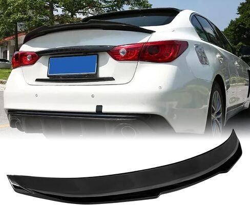 Rear Spoiler for Infiniti Q50 2014-2024 4 Door Sedan PSM Style Rear Trunk Spoiler Lip Tail Wing Carbon Fiber (PSM Style Carbon Fiber) in Saudi Arabia