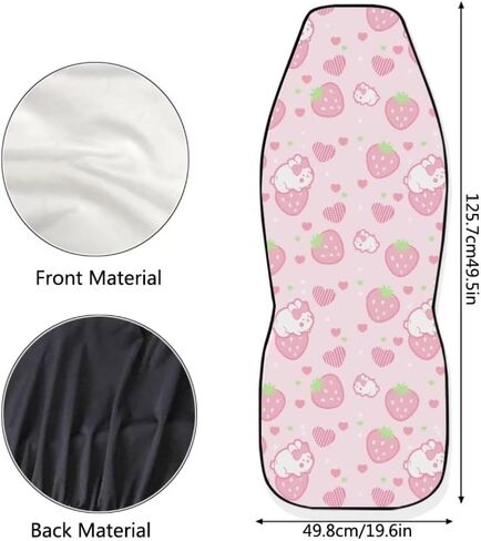 Universal Car Seat Covers Pink Strawberry Heart Print Comfortable Elastic Automotive Seat Covers Fit Most Cars Truck SUV in Kuwait