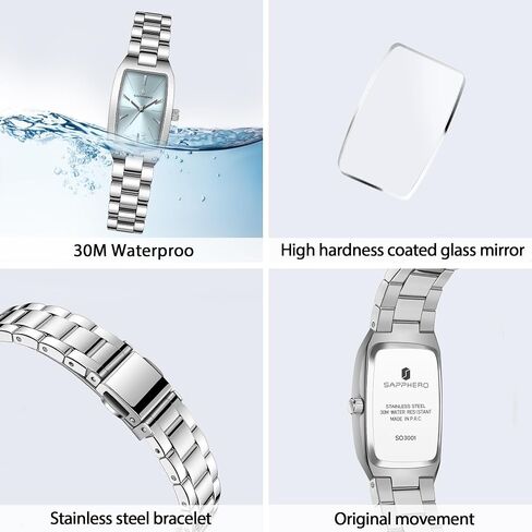 SAPPHERO Watches for Women Luxury Ladies Watches Women's Bracelet Watch Small Stainless Steel Analog 3ATM Waterproof Wrist Watch for Women in Saudi Arabia