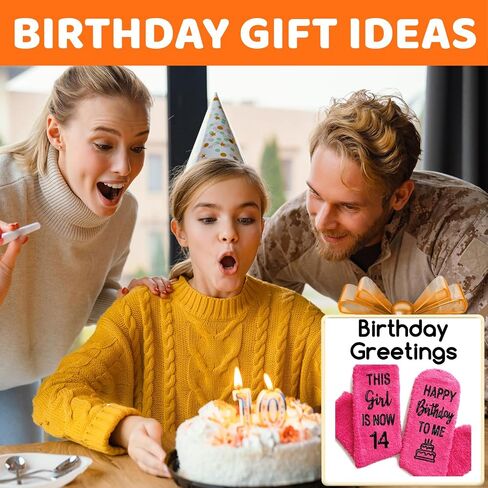 HAPPYPOP 13th Birthday Gifts Ideas Girls - Teenage Girl 13Yr Old Girl Birthday Gift Ideas, Happy 13th Birthday Socks for Teens Girl in Saudi Arabia