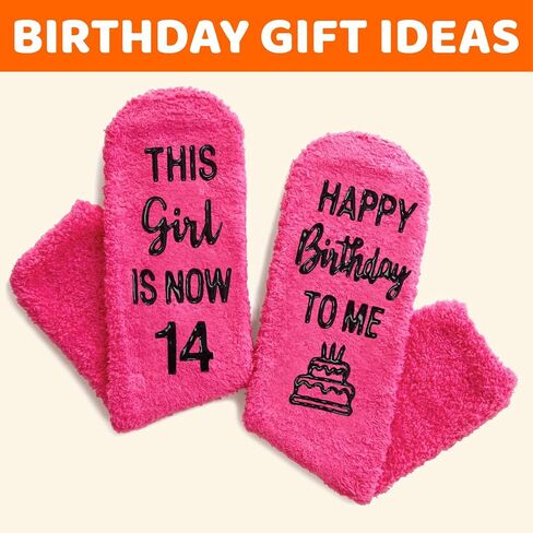 HAPPYPOP 13th Birthday Gifts Ideas Girls - Teenage Girl 13Yr Old Girl Birthday Gift Ideas, Happy 13th Birthday Socks for Teens Girl in Saudi Arabia