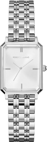 RM1982 Women’s Luxury Watch Rectangular Gold – Japanese Quartz Movement, Vintage Stainless Steel Design, Silver Dial, Elegant Dress Timepiece, 3ATM Water Resistant – Reloj para Mujer in Kuwait