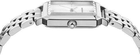 RM1982 Women’s Luxury Watch Rectangular Gold – Japanese Quartz Movement, Vintage Stainless Steel Design, Silver Dial, Elegant Dress Timepiece, 3ATM Water Resistant – Reloj para Mujer in Kuwait