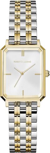 RM1982 Women’s Luxury Watch Rectangular Gold – Japanese Quartz Movement, Vintage Stainless Steel Design, Silver Dial, Elegant Dress Timepiece, 3ATM Water Resistant – Reloj para Mujer in Kuwait