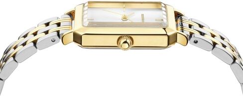 RM1982 Women’s Luxury Watch Rectangular Gold – Japanese Quartz Movement, Vintage Stainless Steel Design, Silver Dial, Elegant Dress Timepiece, 3ATM Water Resistant – Reloj para Mujer in Kuwait
