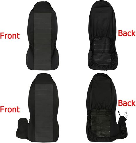 Car Seat Cover Fit for Ford Ranger 2004-2012 60/40 Highback, 2 PCS Front Car Seat Covers for 2004 Ford Ranger Seat Covers,Breathable Cotton Replacement Seat Covers,Deep Grey in Kuwait