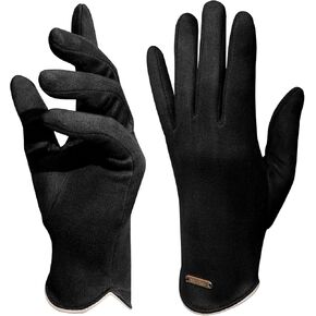 Winter Gloves for Women: Touchscreen Fashion Slim Cut Suede Warm Gloves with Thermal Crystal Velvet Lined for Travel in Kuwait