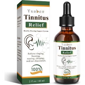 Tinnitus Relief for Ringing Ears, Ear Drops for Clogged Ears & Ear Ringing Relief, Effectively Reduce Noise in Ears & & Improve Hearing, 60ml