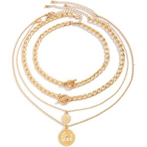 Irregular Y2k Pearl Necklace for Women Fine Chain Pearl Pendant Women's Fashion Jewelry