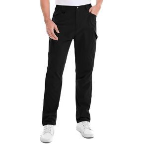 Cargo Pants Mens with 9 Pockets - High Waist Water-Resistant Tactical Pants for Hiking, Sports, and Casual Wear