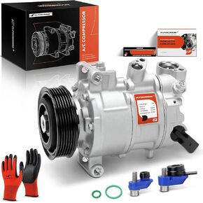 A-Premium A/C Compressor with Clutch Compatible with Audi A4 2017-2020, A4 allroad/Quattro 2017-2019, Q7 2018-2020, A6 2016-2018, A6 Quattro 2017-2018, 2.0L