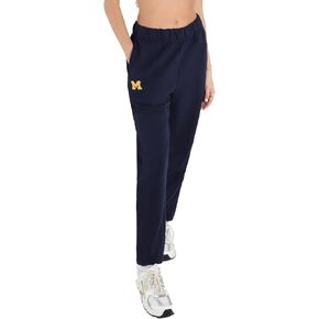 HYPE AND VICE Michigan Wolverines Mia Sweatpants-S,Navy