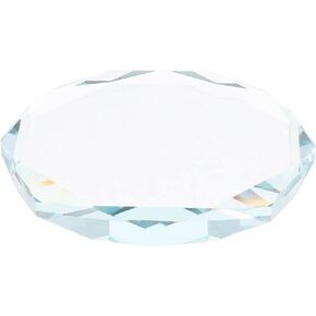 Artibetter Glass Display Round Round Crystal Glass Base Decoration Craft Base Display Rack Rack Or Rack Rack Octures Toysibles Toys Dolls Jewelry Collection Organizer 12. 5x11. 8 سم