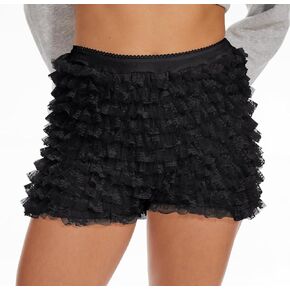 Forolav Womens Shulk Shorts Lace Bloomer shorties layered Fluffy Boy Shorts