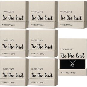 8 Pcs Bridesmaid Gifts Jewelry Box Bridesmaid Proposal Gifts I Couldn't Tie the Knot Without You for Wedding