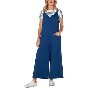 Liverpool womens Wide Leg Crop Jumpsuit With Adjustable Straps