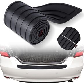 BBTO 2 Pcs Car Rear Bumper Protector 41inch x 3.5inch Car/SUV Universal Rubber Anti Scratch Trunk Door Guards Accessory Trim Cover Trunk Exterior Accessories Fit for Most Cars, Suvs