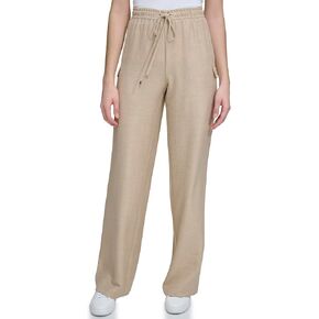 Calvin Klein Women's Woven Pull on Wide Leg Pant