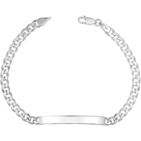 LeCalla Solid Real 925 Sterling Silver Classic Men's Link Bracelets | Italian Silver Bracelets for Men | Handmade Classic Design Chain Bracelet for Men 8, 8.5 Inches, Made in Italy