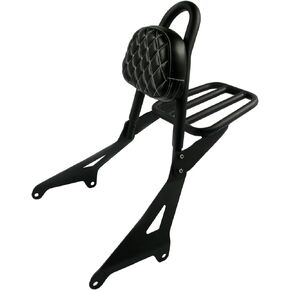 BAIONE Motorcycle Sissy Bar Detachable Rear Passenger Backrest Replacement for YAMAHA Stryker 1300 XVS1300 2011-2018 (With Rear Luggage Rack)