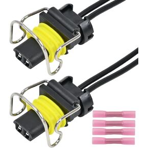 2PCS IPR Valve & Fuel Counctor Conjector Plugy Pigtain Wiring Tharness ملائمة لـ 7.3L Powerstroke IPR Valve وحاقن ، لملف الملف اللولبي 6.0L Powerstroke Turbo VGT ، لـ 6.6L Duramax Turbo VGT