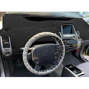 Dash Cover Mat Custom Fit for Toyota Prius with Sensor Cutout,Dashboard Pad Cap Carpet Protector (Black) K218