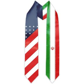 سرق التخرج من علم الإيران والولايات المتحدة الأمريكية التخرج هدية تخرج Sash Darf للطلاب الدوليين في الخارج للجنسين