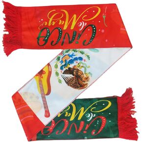 Cinco De Mayo Scarf Mexican Fiesta Party Print Holiday Scarfs Scarves