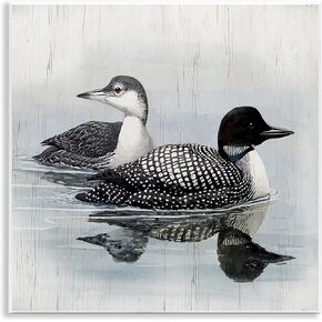Stupell Industries Traditional Loons Wading Wall Plaque Art Design by Susan Jill, 12 x 12