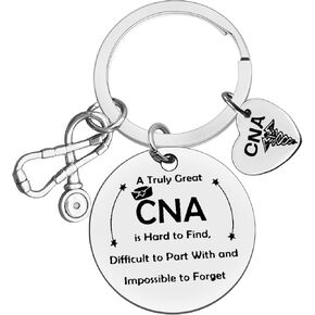 CNA Gifts CNA Certified Nursing Assistant Keychain A Truly Great CNA is Hard to Find Keychain CNA Appreciation Gifts CNA Leaving Gifts Christmas Birthday Retirement Nurse Week Gifts