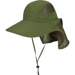 SwimZip UPF 50+ Adventure Hat with Wide Brim Front and Neck/Ear Flap