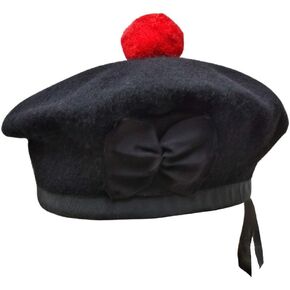 AAR MEN MEN GLENGARRY BALMORAL KILT HATS مكعبات وليئة الصوف بنسبة 100 ٪ PIPER 52-62