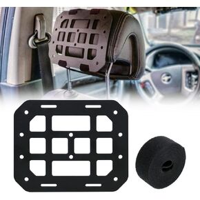 RULLINE Vehicle Rigid Panel Compatible with Backpack Tactical Accessories for Car Headrest Gear Holder Molle Pouches EDC Tools