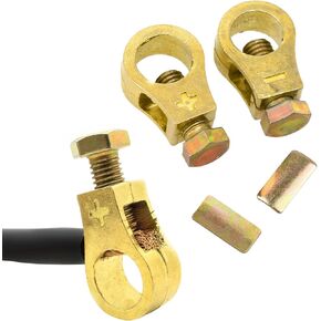 2 PCS Car Battery Terminal Connector Clamps ، موصل طرف كابل البطارية الموجب والسلبي ، Top Post Batternals Clamp Clamp for Auto Boat RV ، ملحقات السيارات