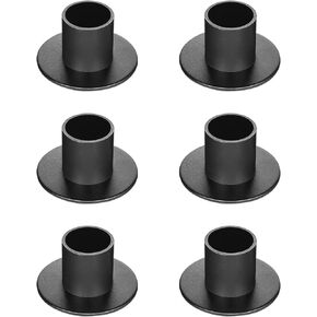 6 PCS Taper Candle Holder Black Candlestick Holders, Retro Candle Stick Holders Matte Iron Candles Holder Stand Decor for Wedding Anniversary Dinner Farmhouse Housewarming