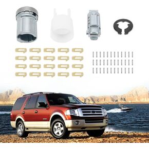 924-717 Ignition Key Lock Cylinder & Tumbler Kit Set Set Set for 2008-2014 Ford F-150/F-250/F-350/F-550 ، Lincoln Aviator Navigator ، Mercury Montego 2004-2018 ، REPALCE# 4L3Z-11582-BB-BB