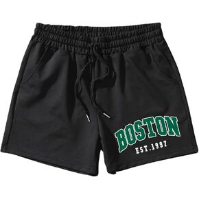 Gorglitter Men Graphic Print Y2K Shorts Sharts Disual Process Baskout Shorts Cool